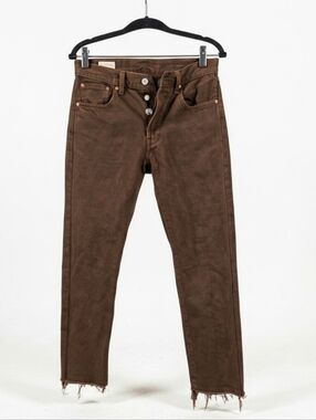 Levi 501 Brown Denim Jeans with Copper Rivet Details